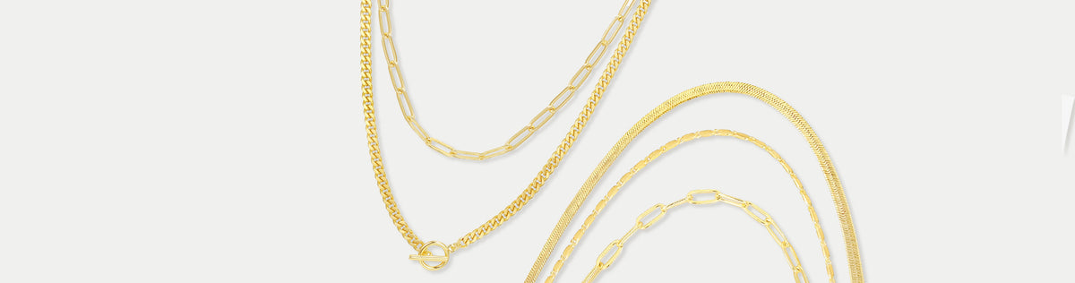 Layered Chain Necklace Set