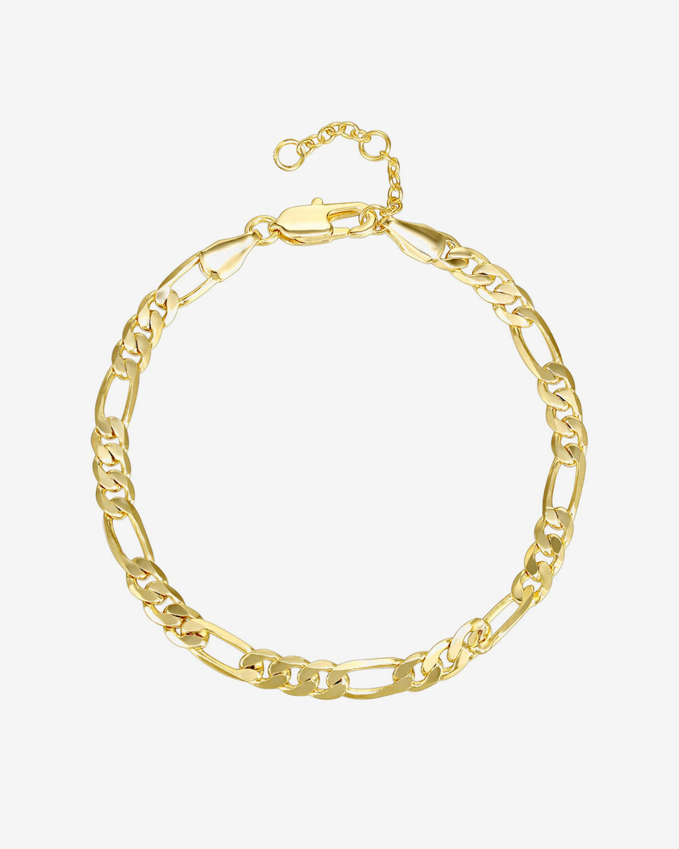 Amazon.com: GLD Shop Figaro Chain Bracelet - 4MM/6MM Sizes