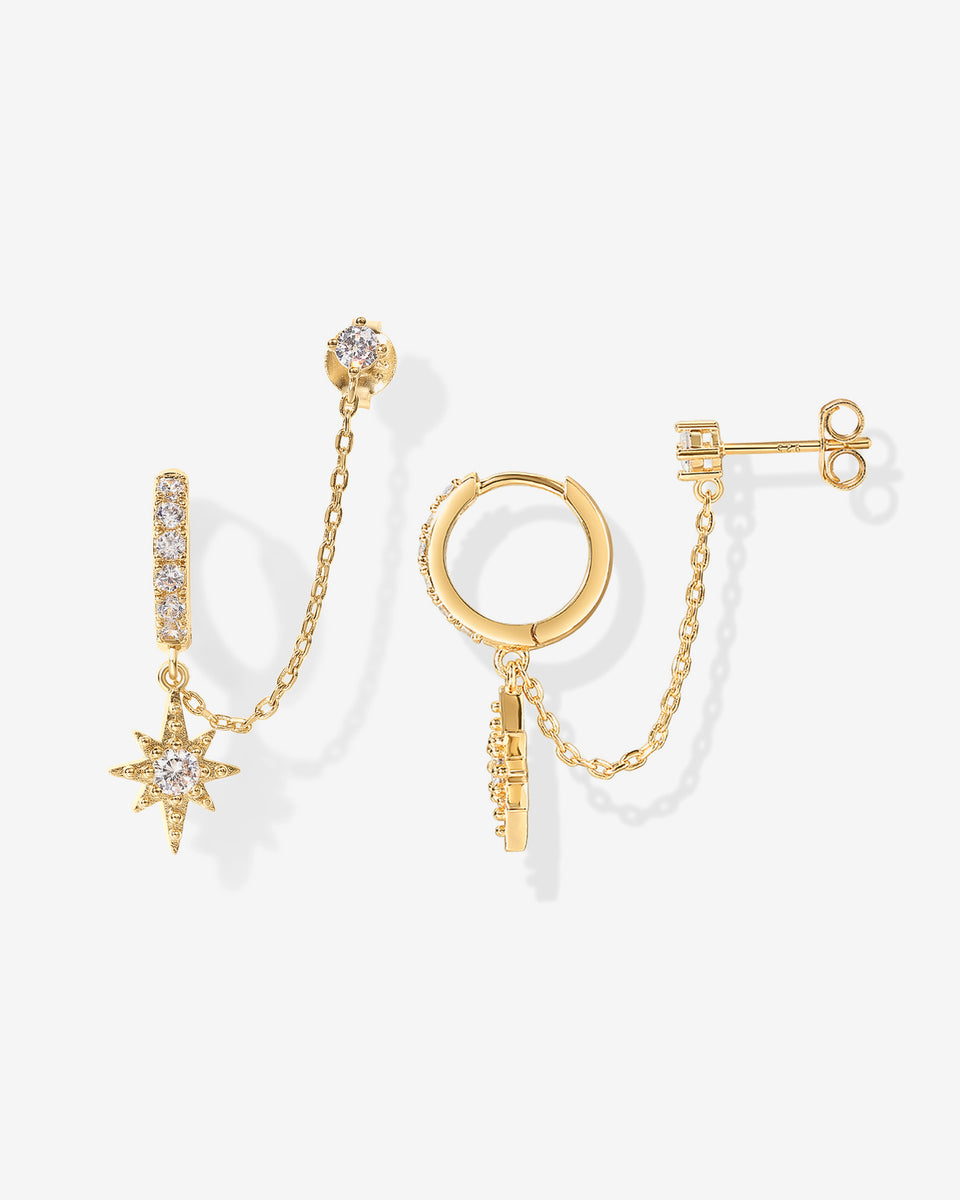 人気ブランド【PAVOI】CZ Chained Huggieピアス Double Hoop CZ Chained Huggie Hoop – PAVOI