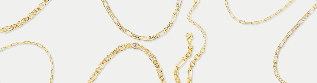 14k Plated Gold Chain Necklaces. Easy to Mix & Match and Layer