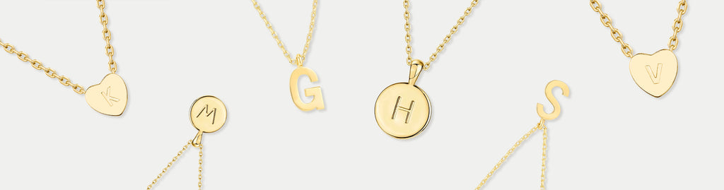 Personalize Your Necklace with An Initial. Available in 14k Plated Gold