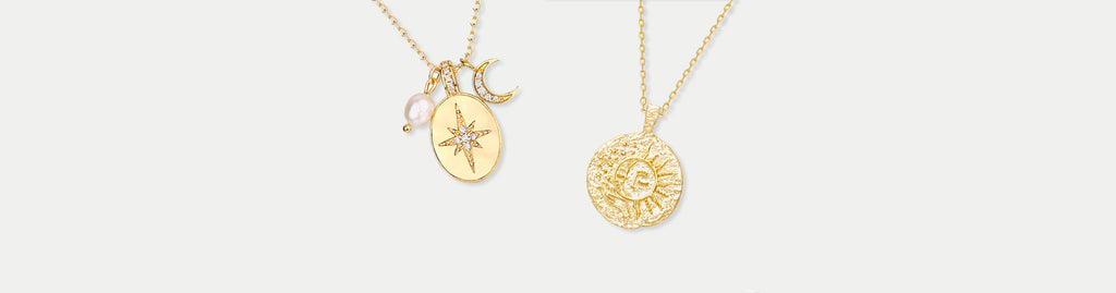Pendant Necklaces Available in 14k Plated Yellow, White and Rose Gold