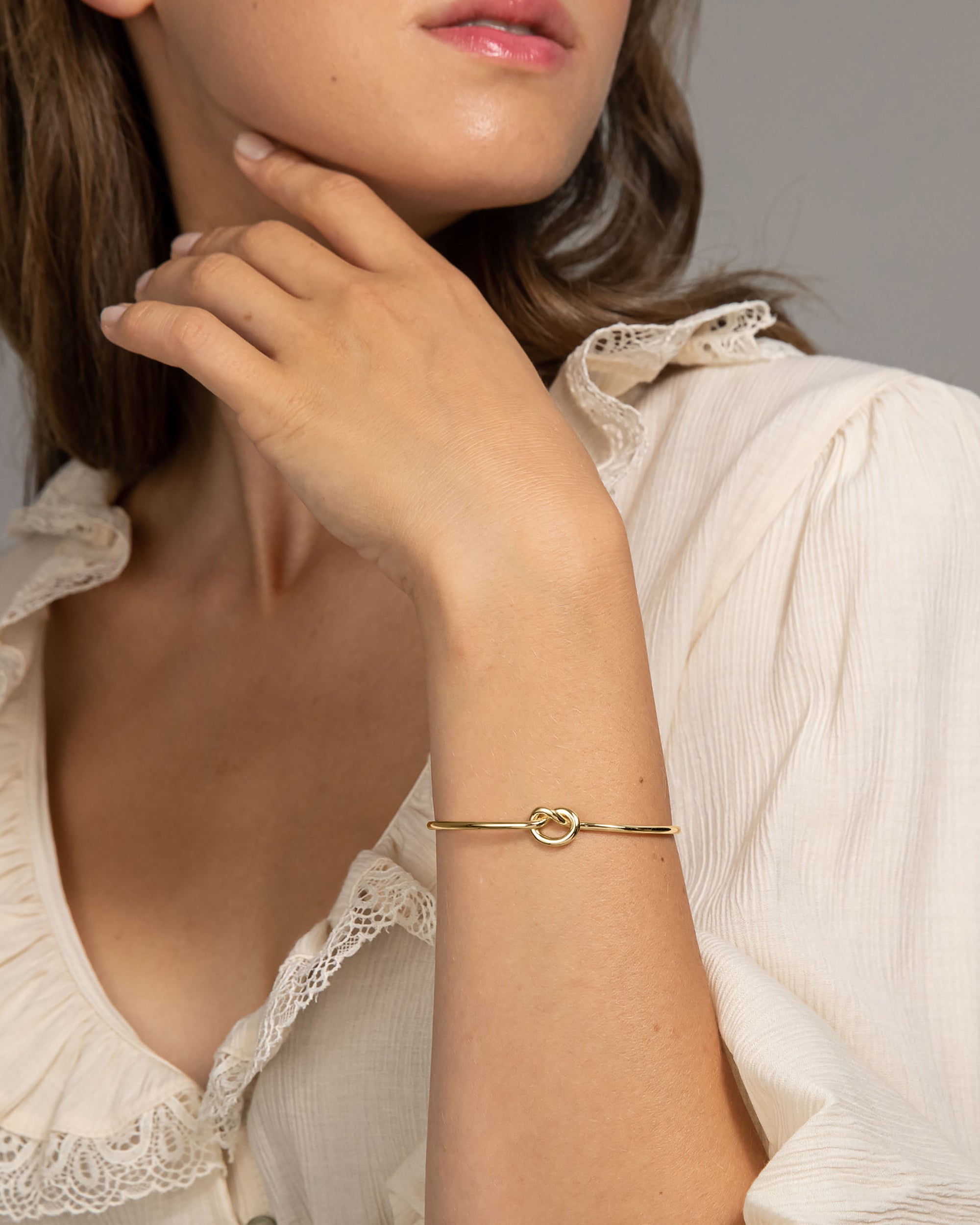 Pave Diamond Knot Bangle Bracelet | Wixon Jewelers