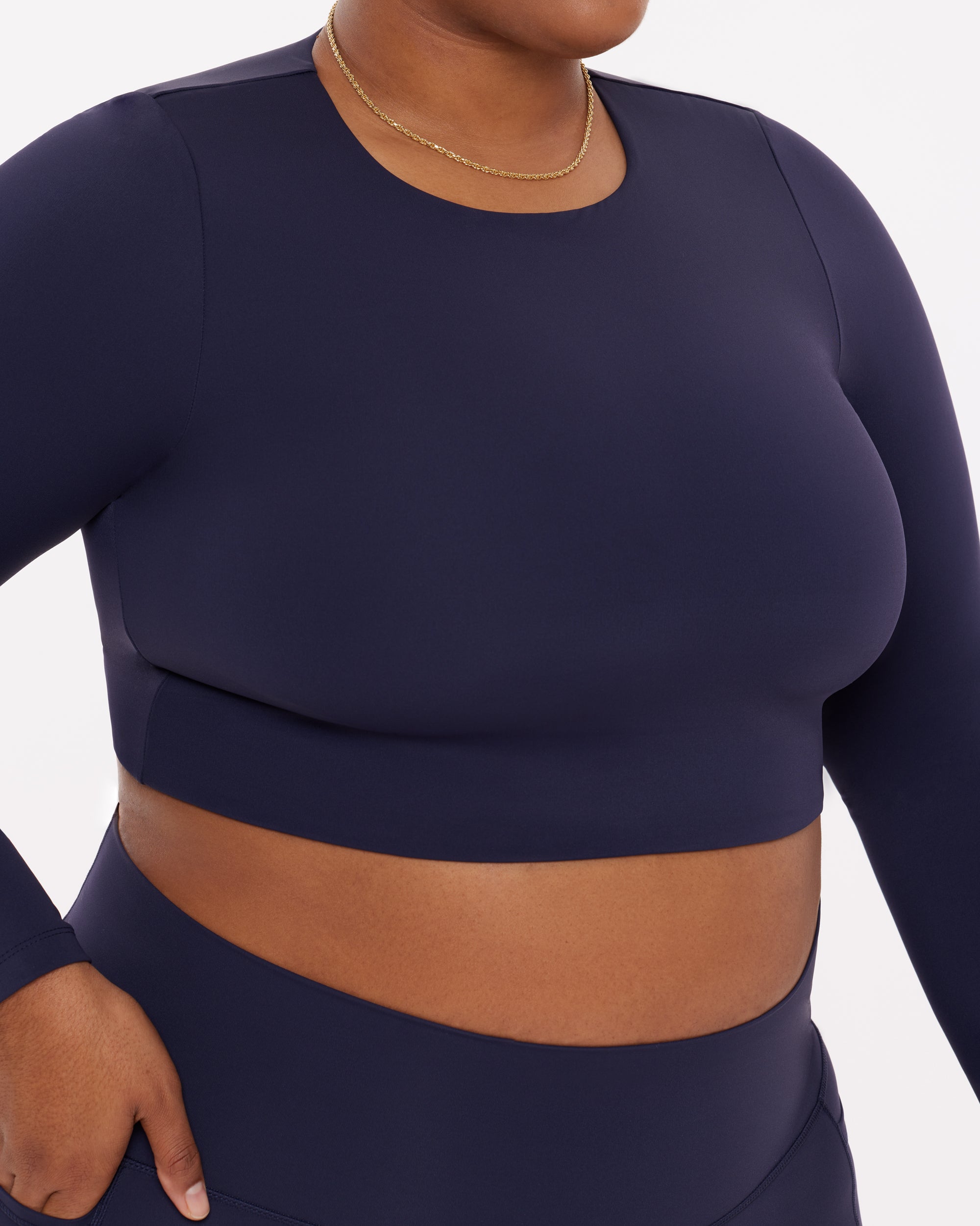 お買い得モデル Sleeve Long Medium-Impact Workout PAVOI – Top Crop トップス
