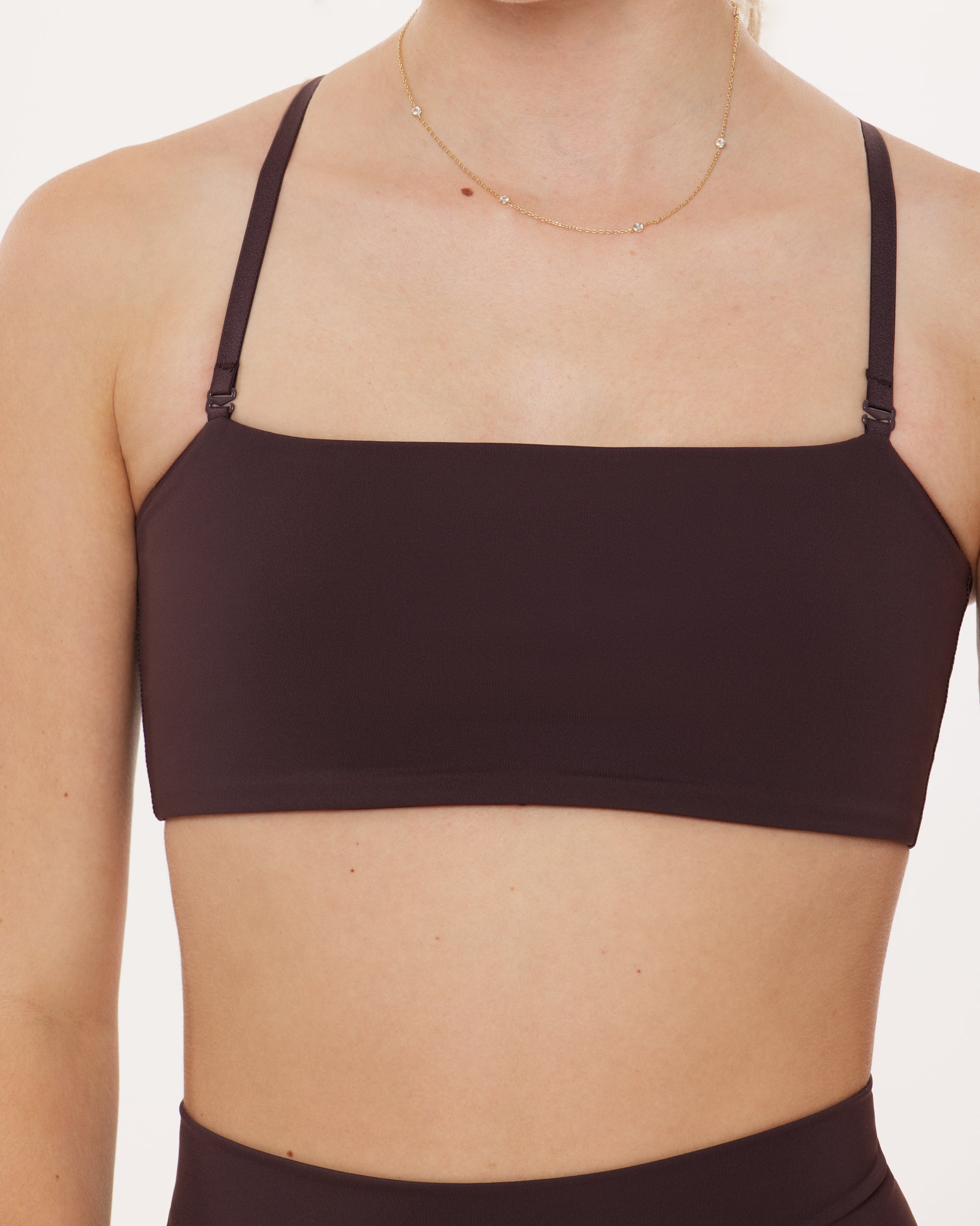 Convertible Low Impact Padded Removable Strap Bandeau Sports Bra