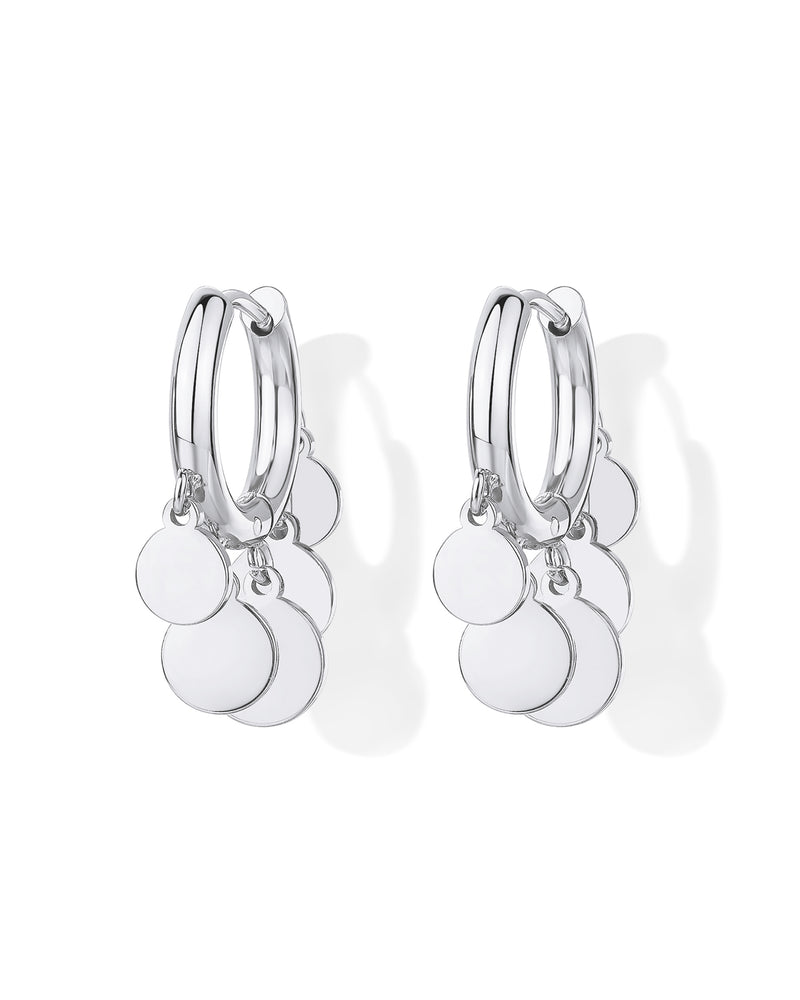 Waterproof Round Charm Dangle Earrings