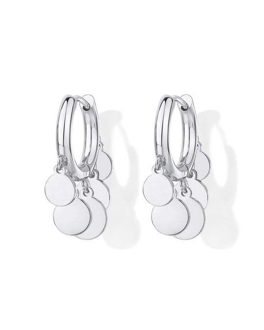 Waterproof Round Charm Dangle Earrings