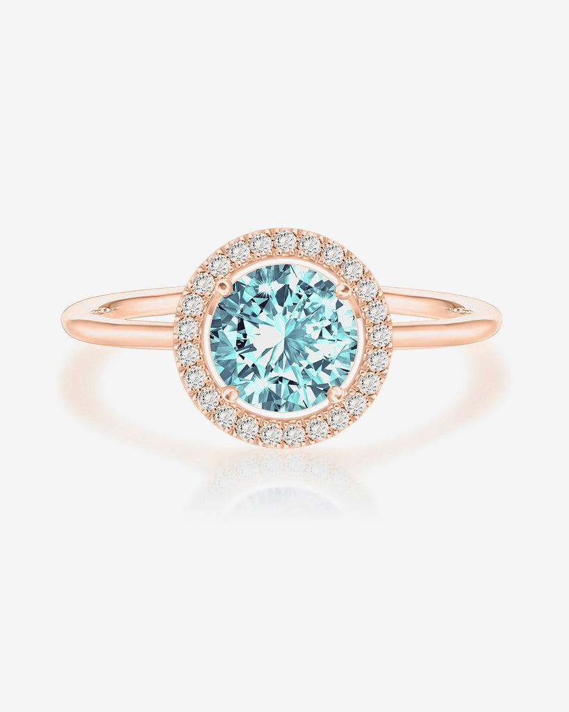 Swarovski Crystal Birthstone Gold Rings for Women February by PAVOI