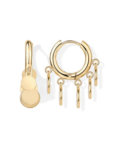 Waterproof Round Charm Dangle Earrings