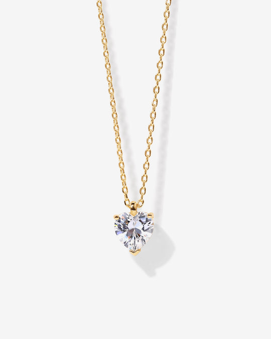 Heart Solitaire Pendant Necklace