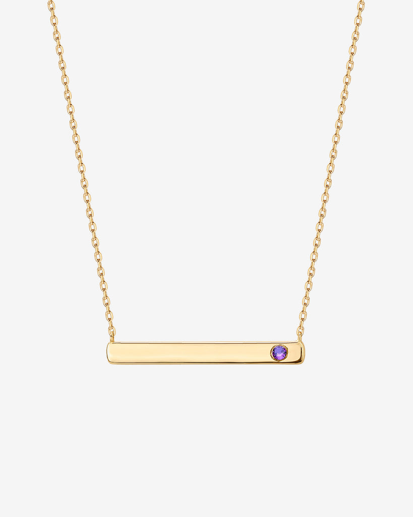 Bar necklace with birthstones 2025