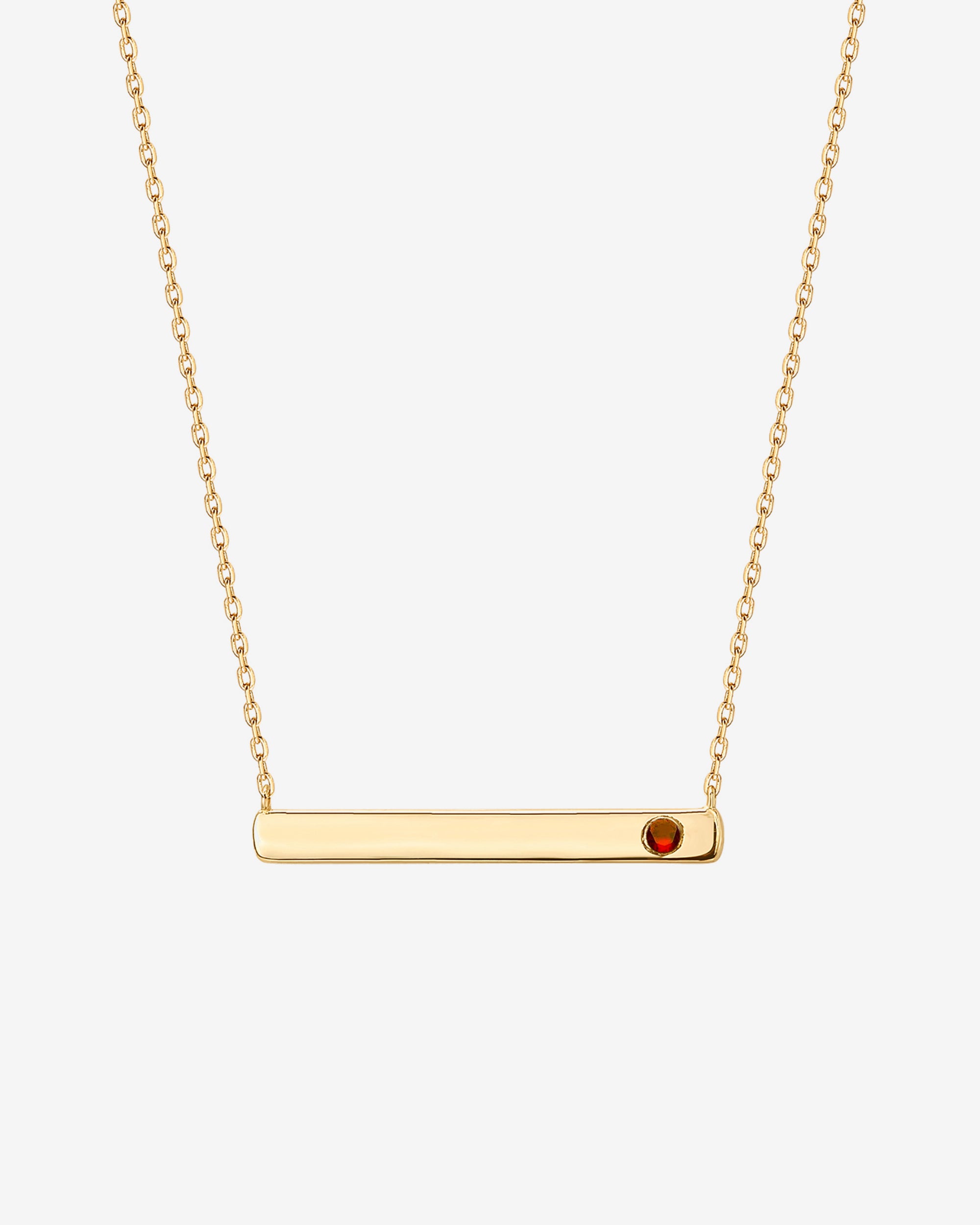 Horizontal Birthstone Bar Necklace – PAVOI - Main Image