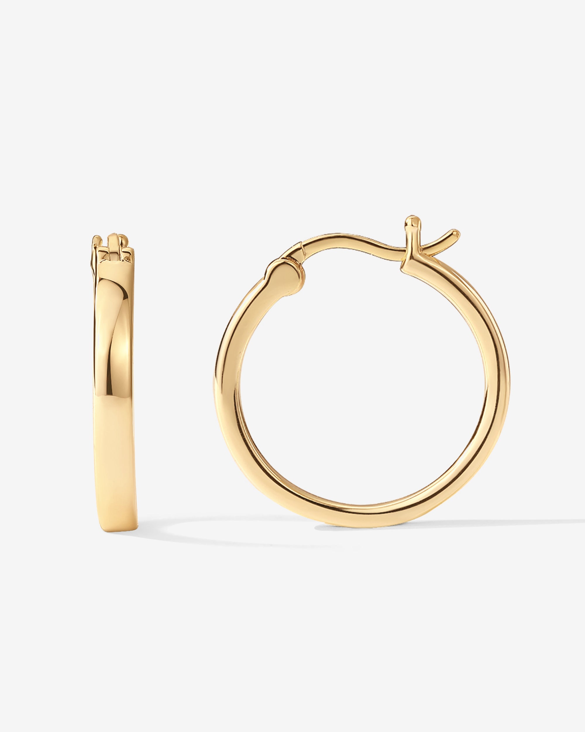 14K Yellow Gold Plated Mini Hoop Earrings, 925 Silver Handmade - Canada