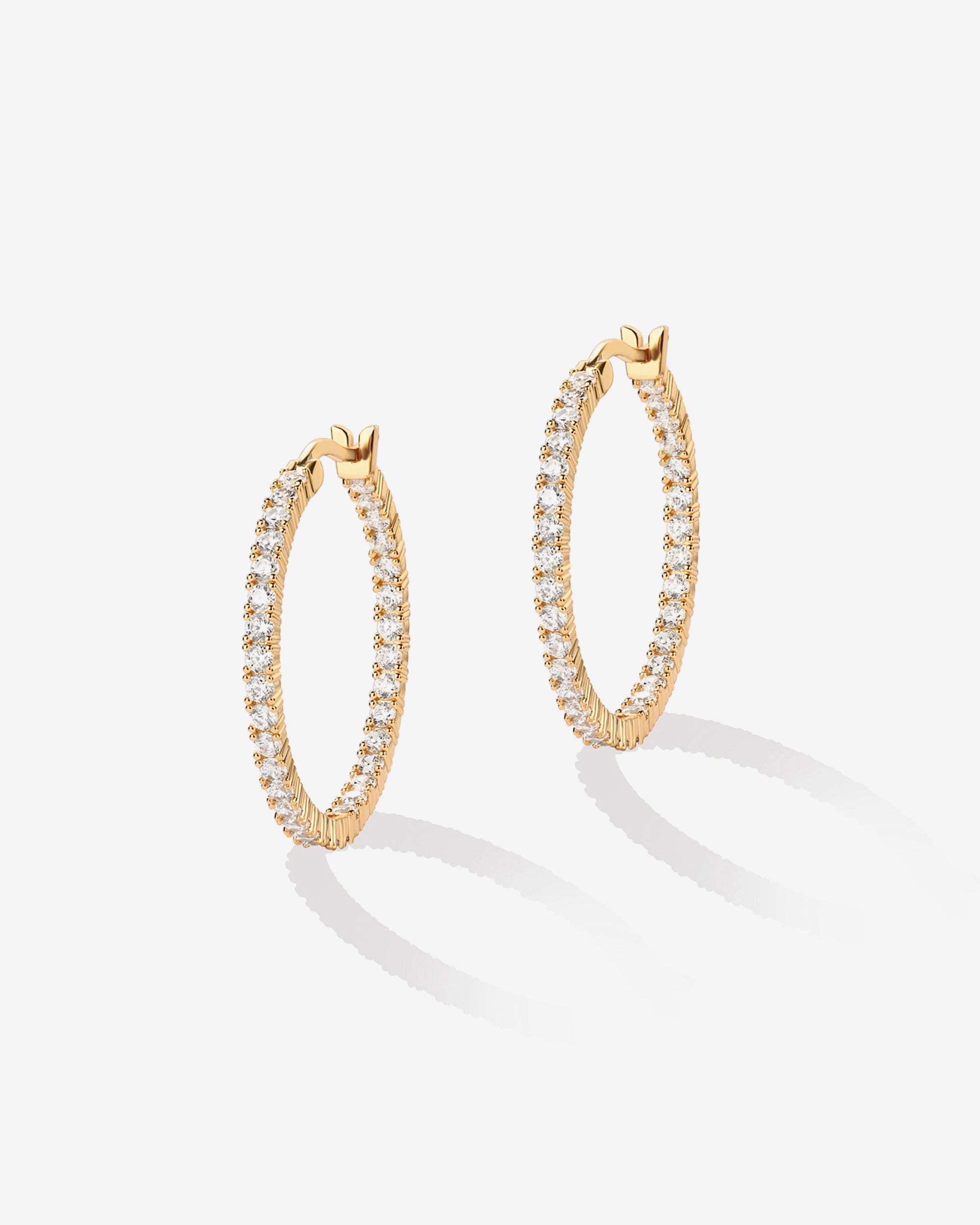 Crystal Hoop Earrings | Affordable Sparkling Cubic Zirconia