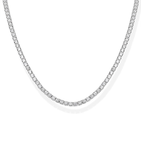 Long Choker Tennis Necklace