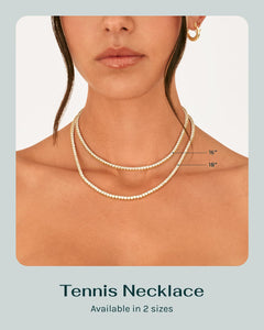 Long Choker Tennis Necklace