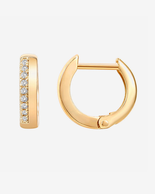 Vermeil Two-Faced Huggie