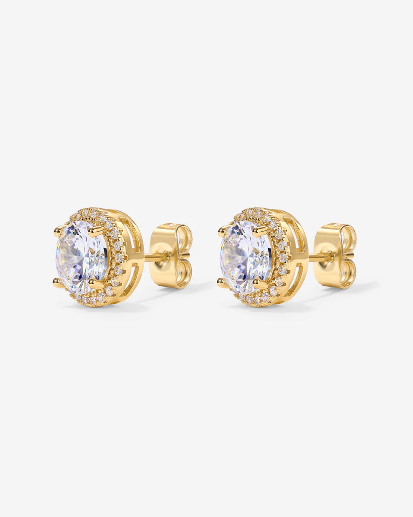 Vermeil Small Halo Studs  Earring 