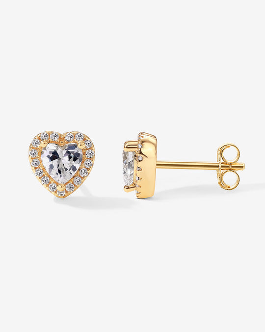 Heart Halo Studs