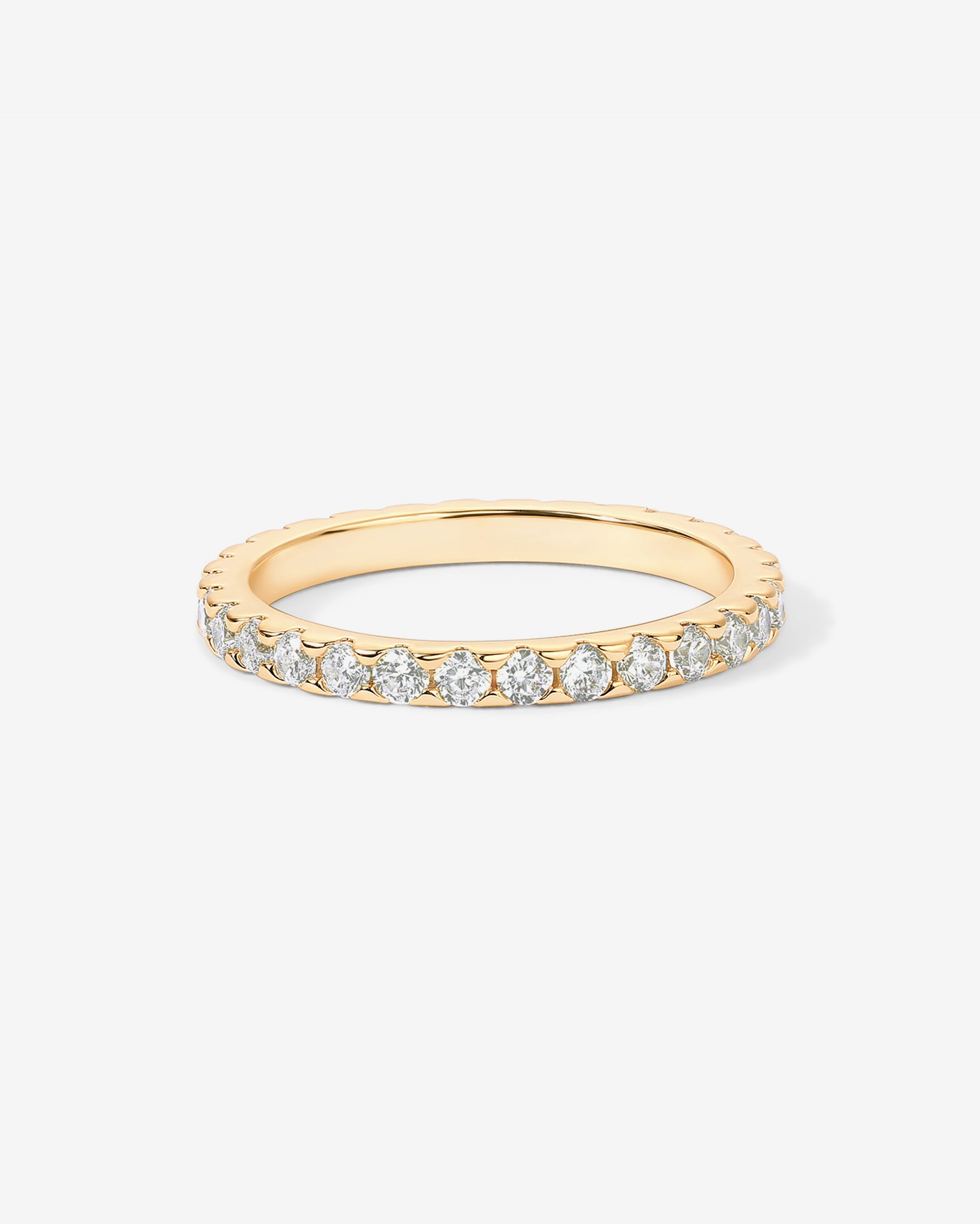 人気ブランド【PAVOI】Classic Eternityリング 14K Gold Plated Crystal Eternity Band | Affordable Everyday