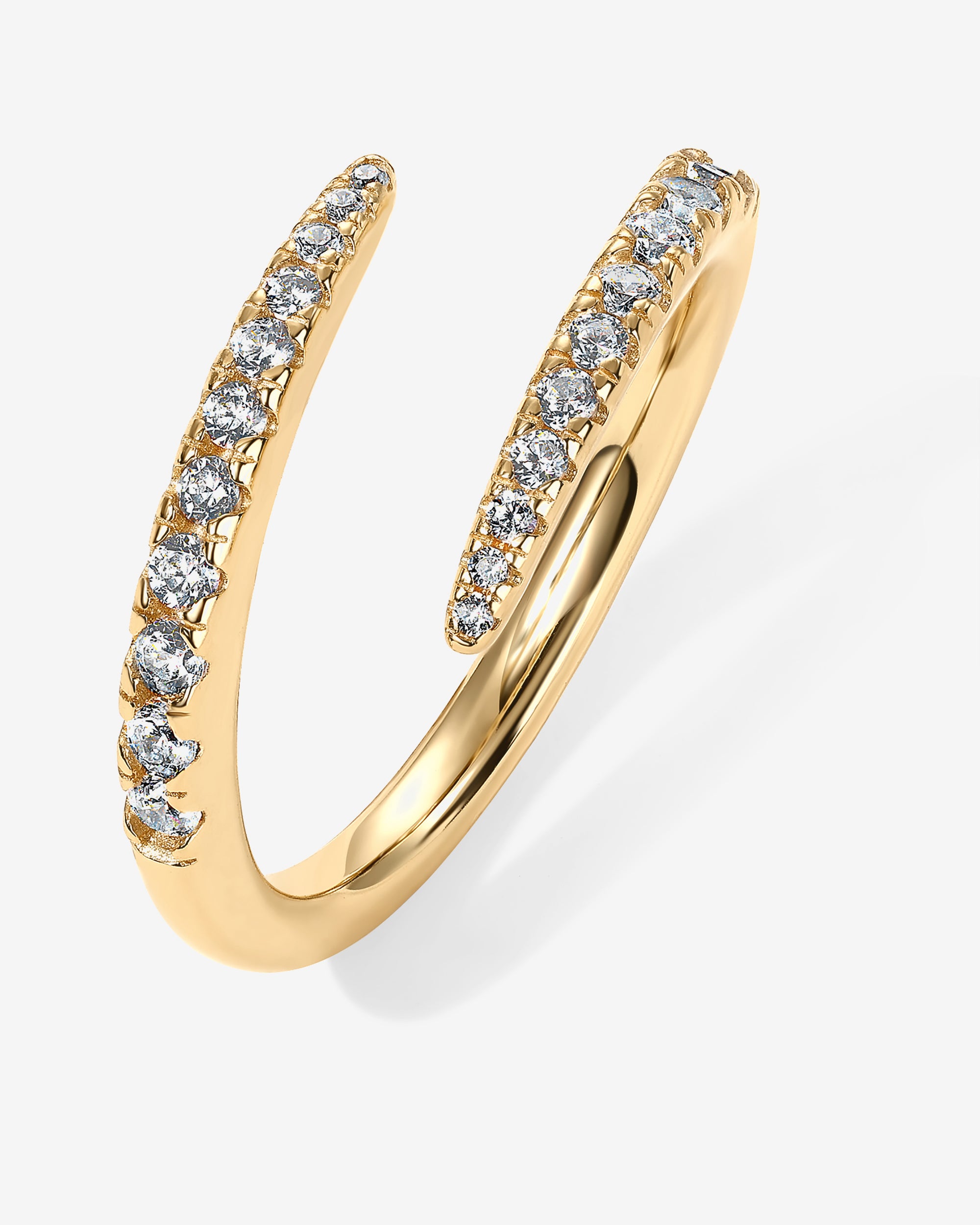 14K Gold Plated Twist Ring at PAVOI