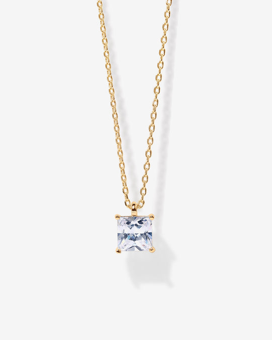 Princess Cut Pendant Necklace