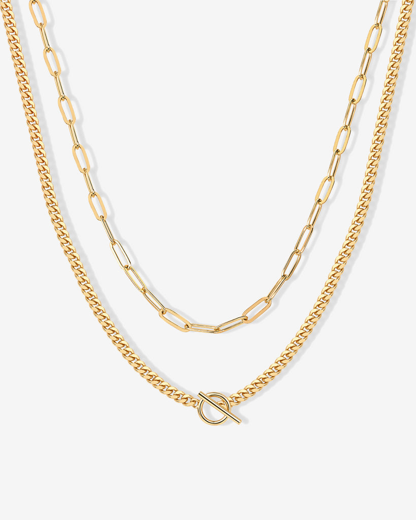 Layered Chain Circle Necklace  Necklace 