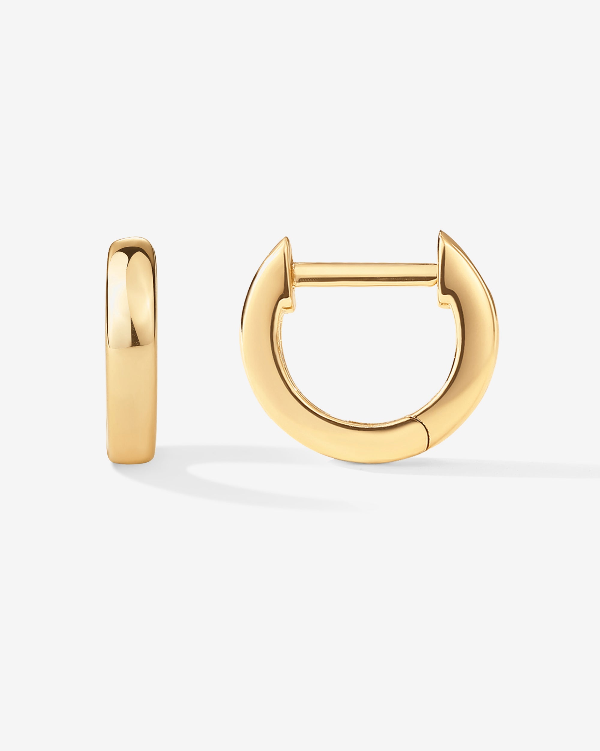 Gold plated huggie hoops sales