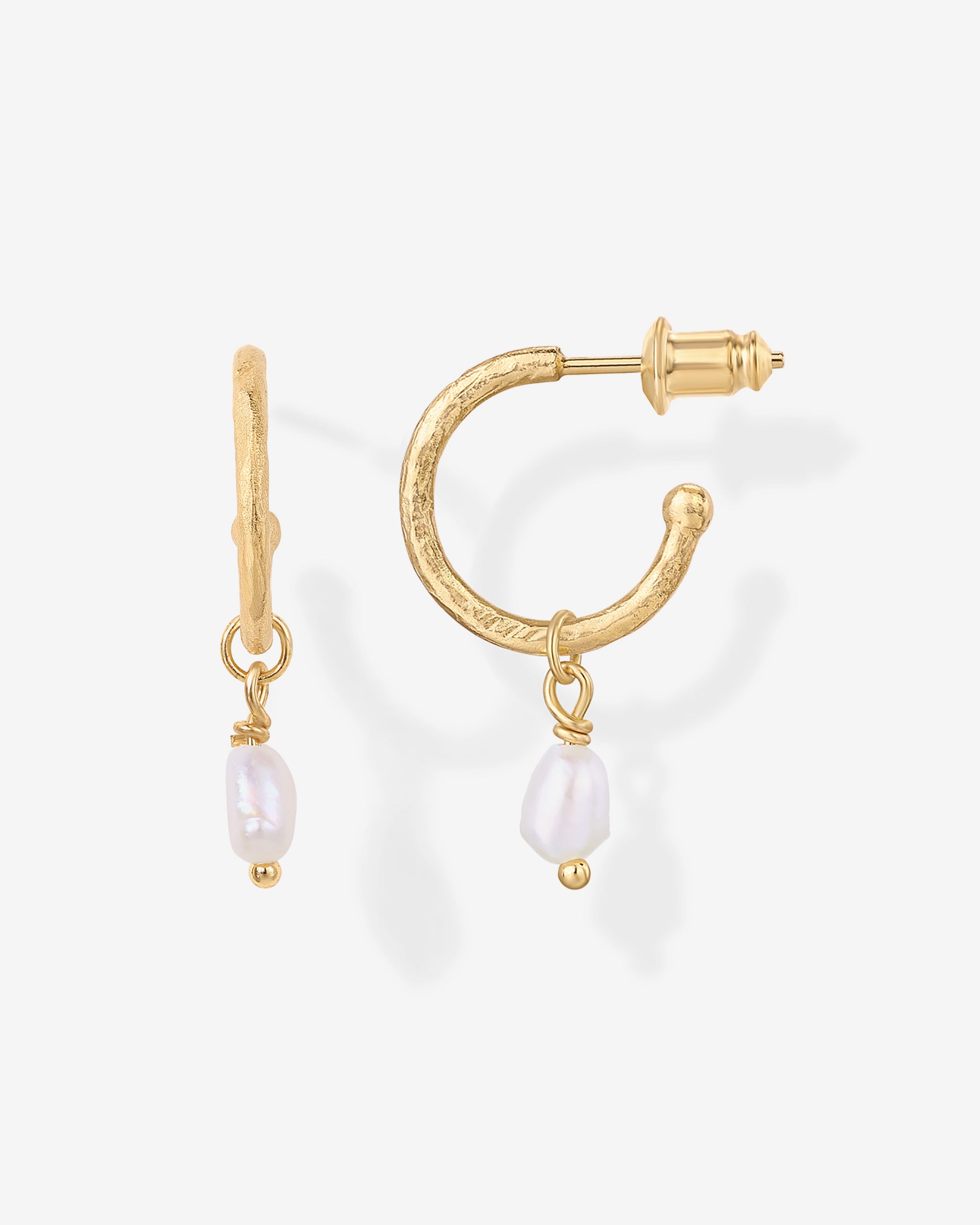 Drop Pearl Hoops – PAVOI - Main Image