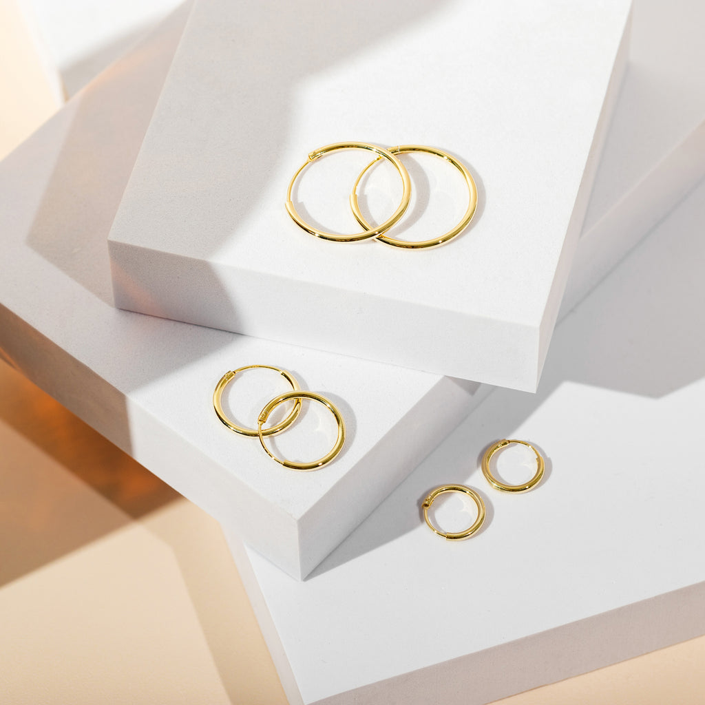 Classic Thin Hoop Sleepers  Earring 
