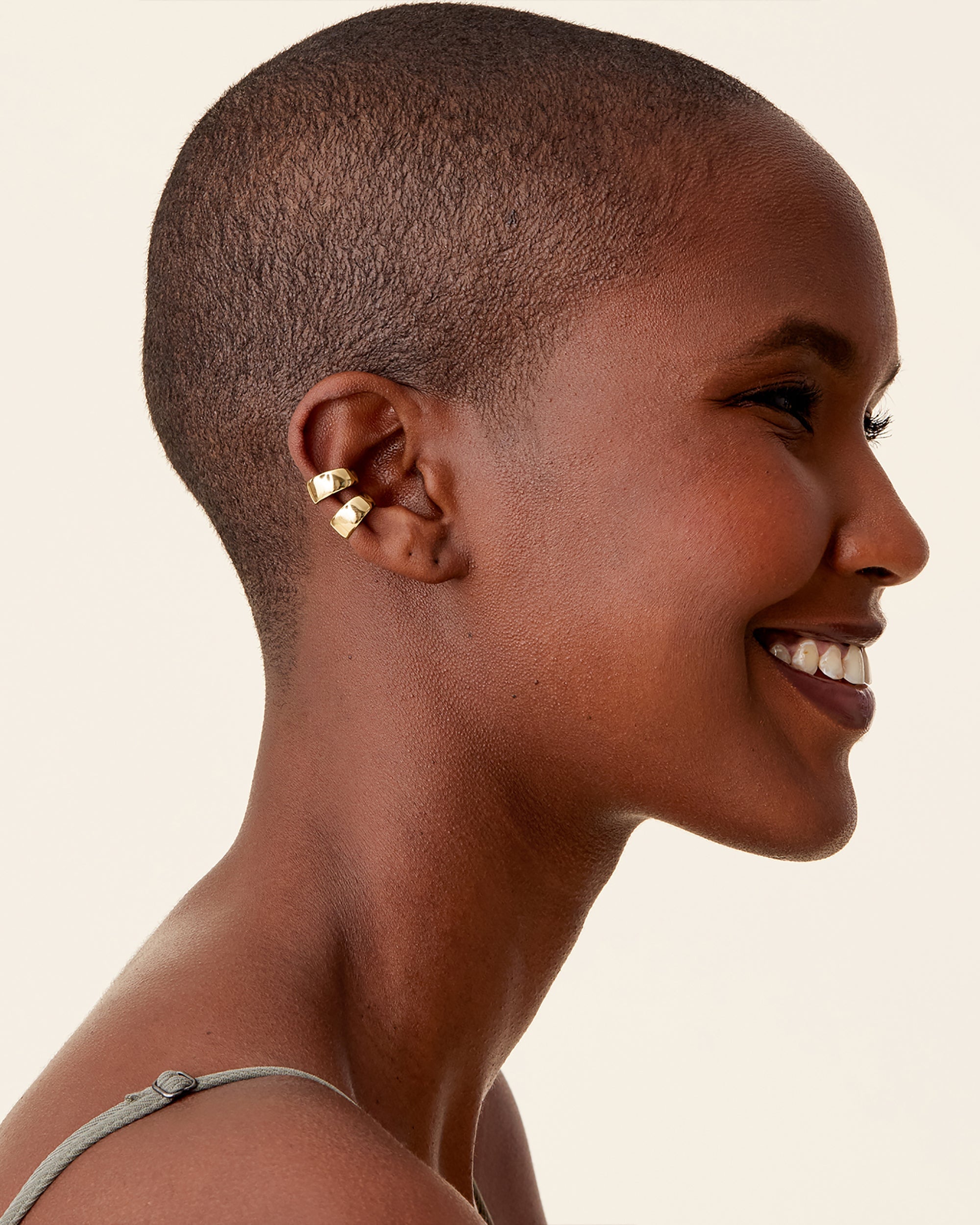 Thick Gold Cuff Earring 14K Gold Plated Earrings for Women – PAVOI