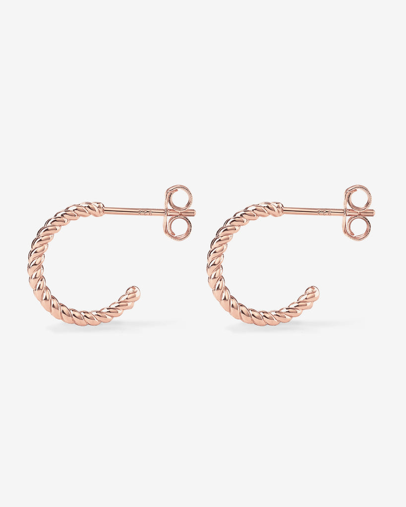 Double Twisted Rope Huggies  Earring 