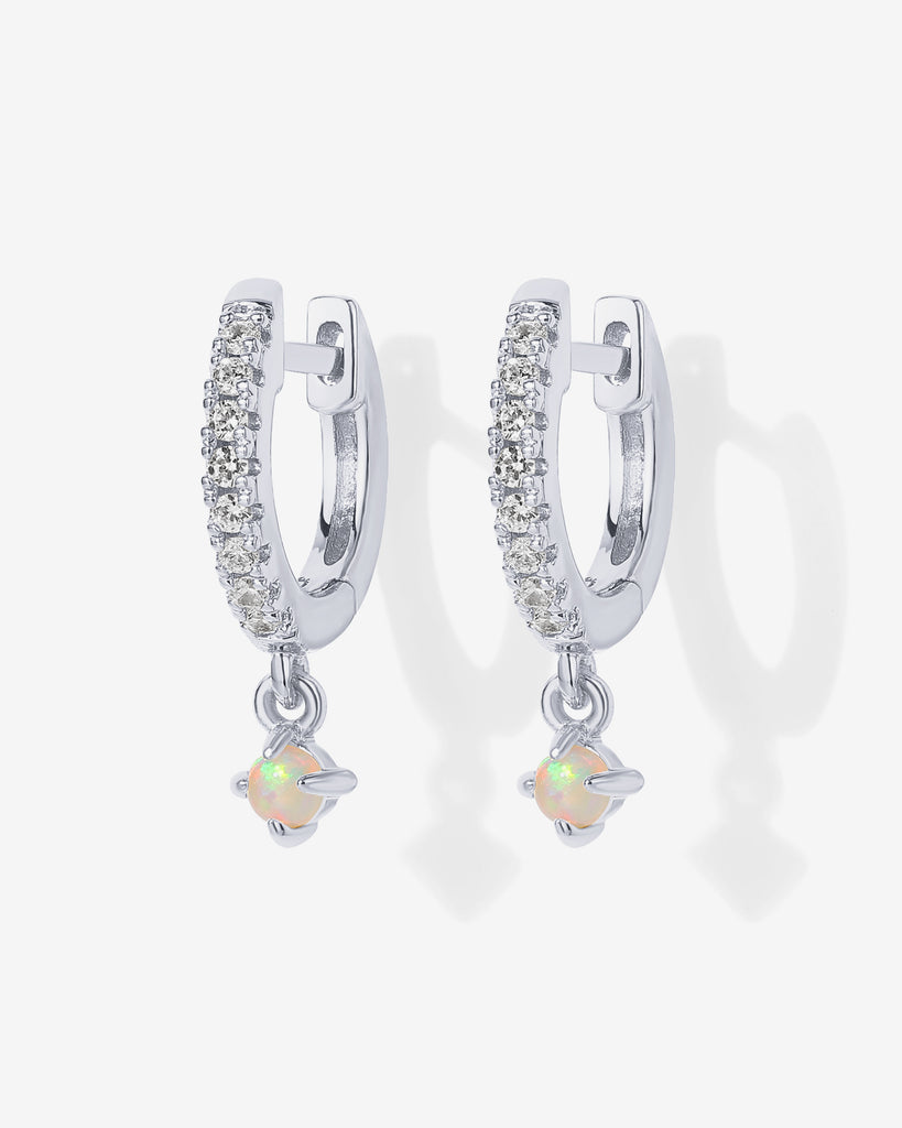 Opal Drop Huggies  Earring 