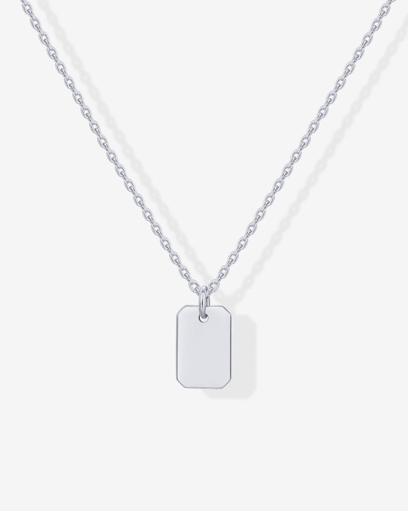Layered Dog Tag Pendant Necklace  Necklace 