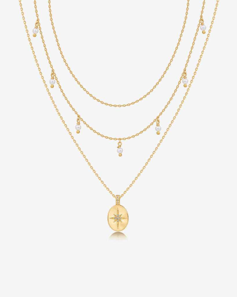 Layered North Star Pendant Necklace  Necklace 