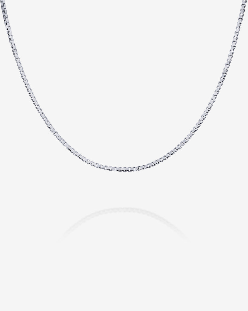 Stackable Mini Square Box Chain Necklace  Necklace 