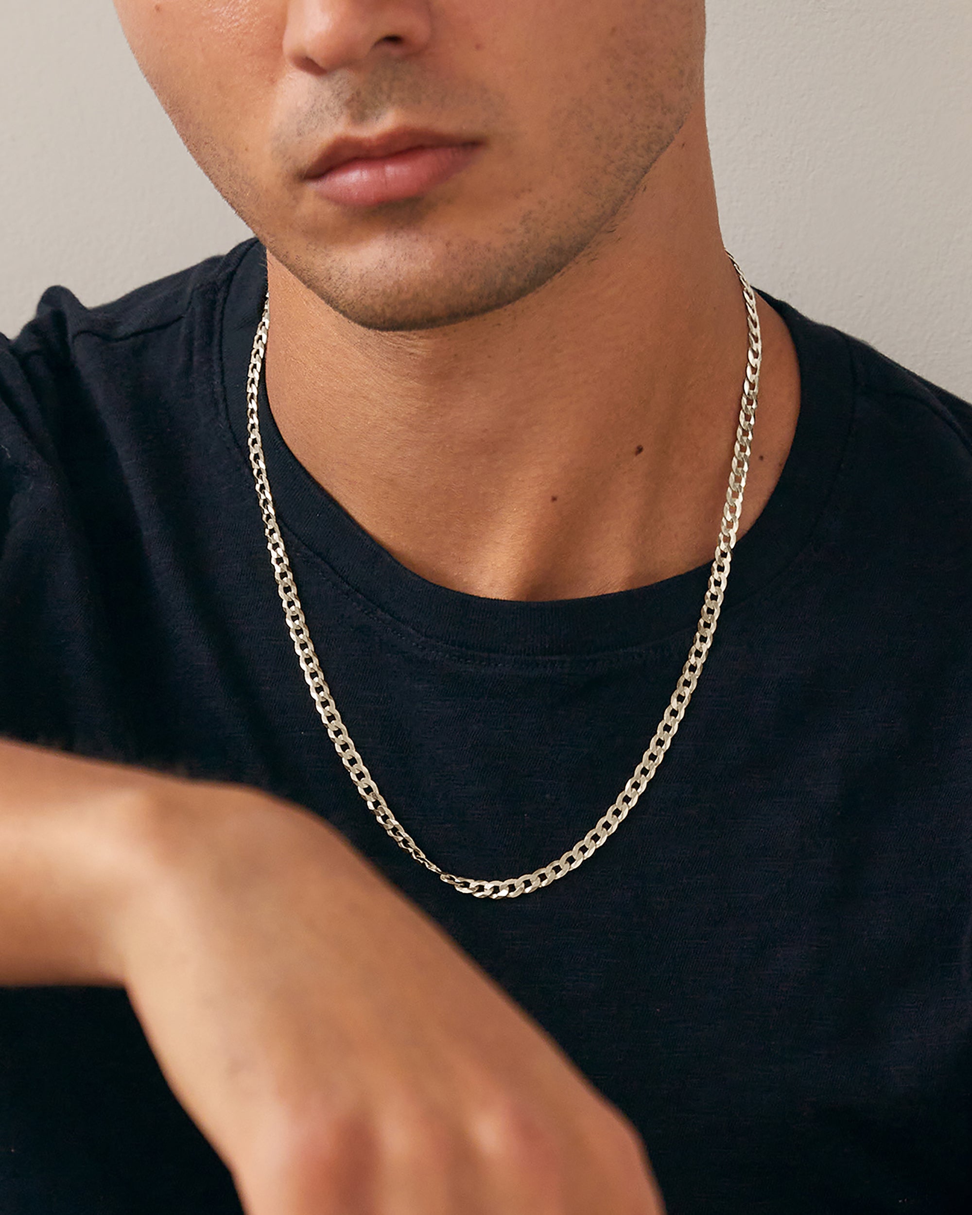 Thick Super Flat Curb Link Chain Necklace – PAVOI