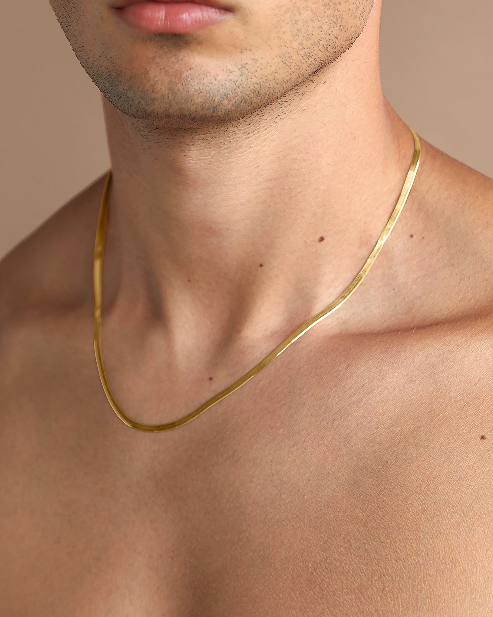 人気ブランド【PAVOI】Snake-M Chainネックレス 14k Gold Plated Snake Chain Necklace | Layering Necklace For