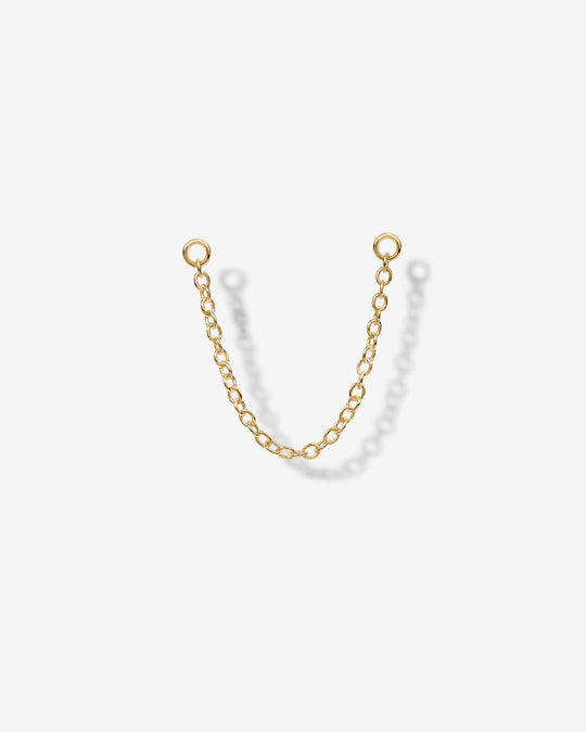 Double Piercing Earrings Link Chain