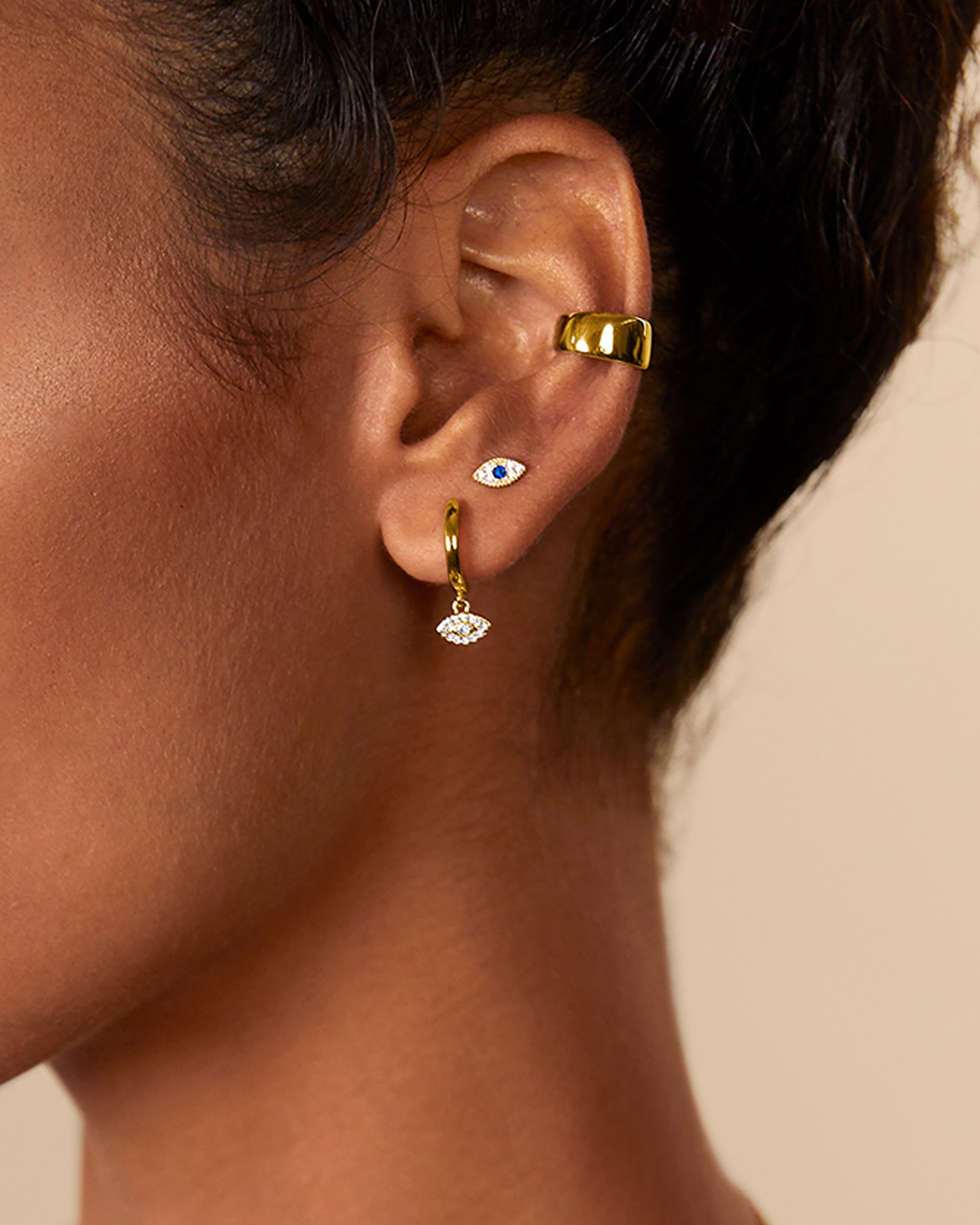 Tear Screw Back Gold Stud Earrings for Women by PAVOI