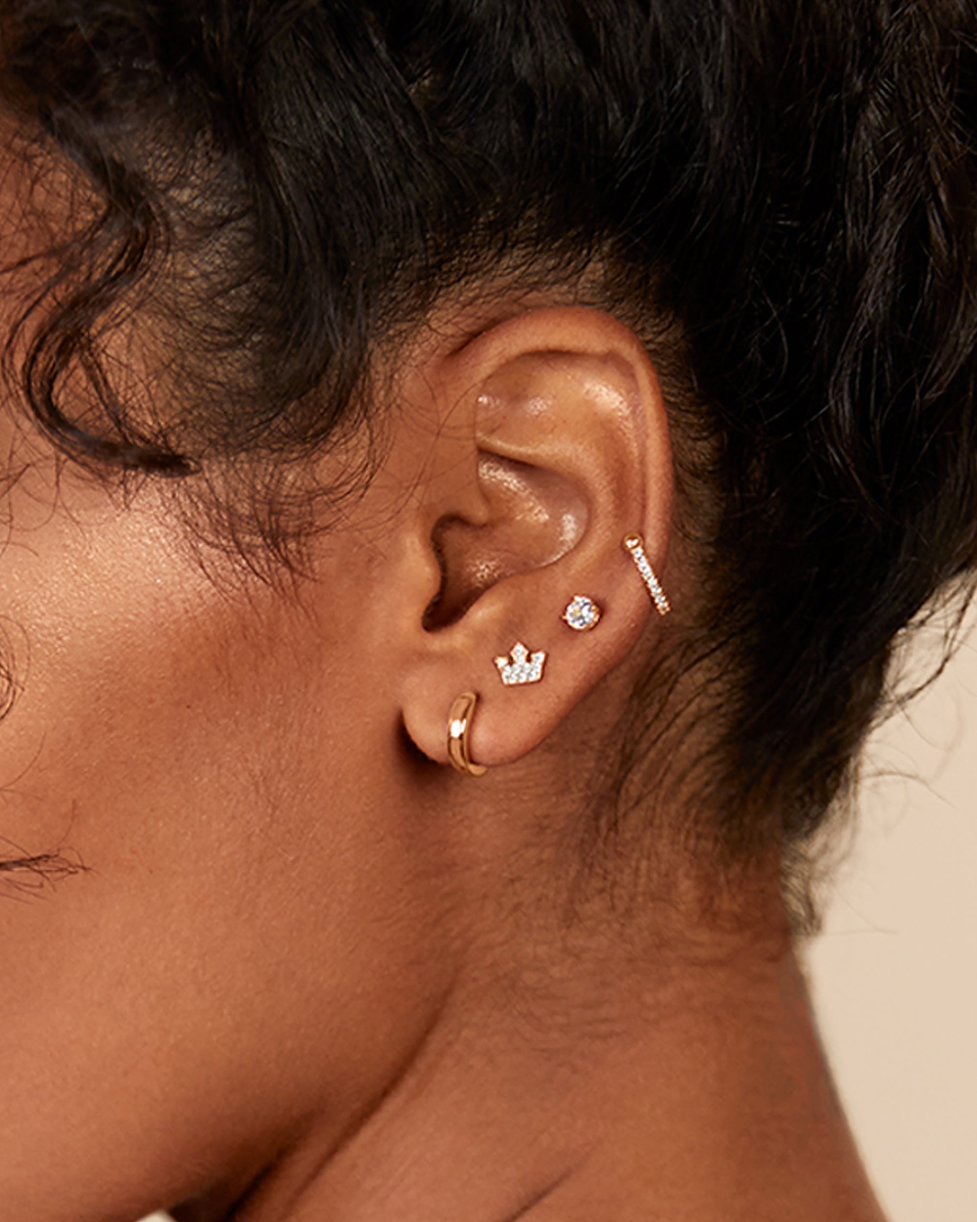 Opal Screw Back Gold Stud Earrings for Women by PAVOI