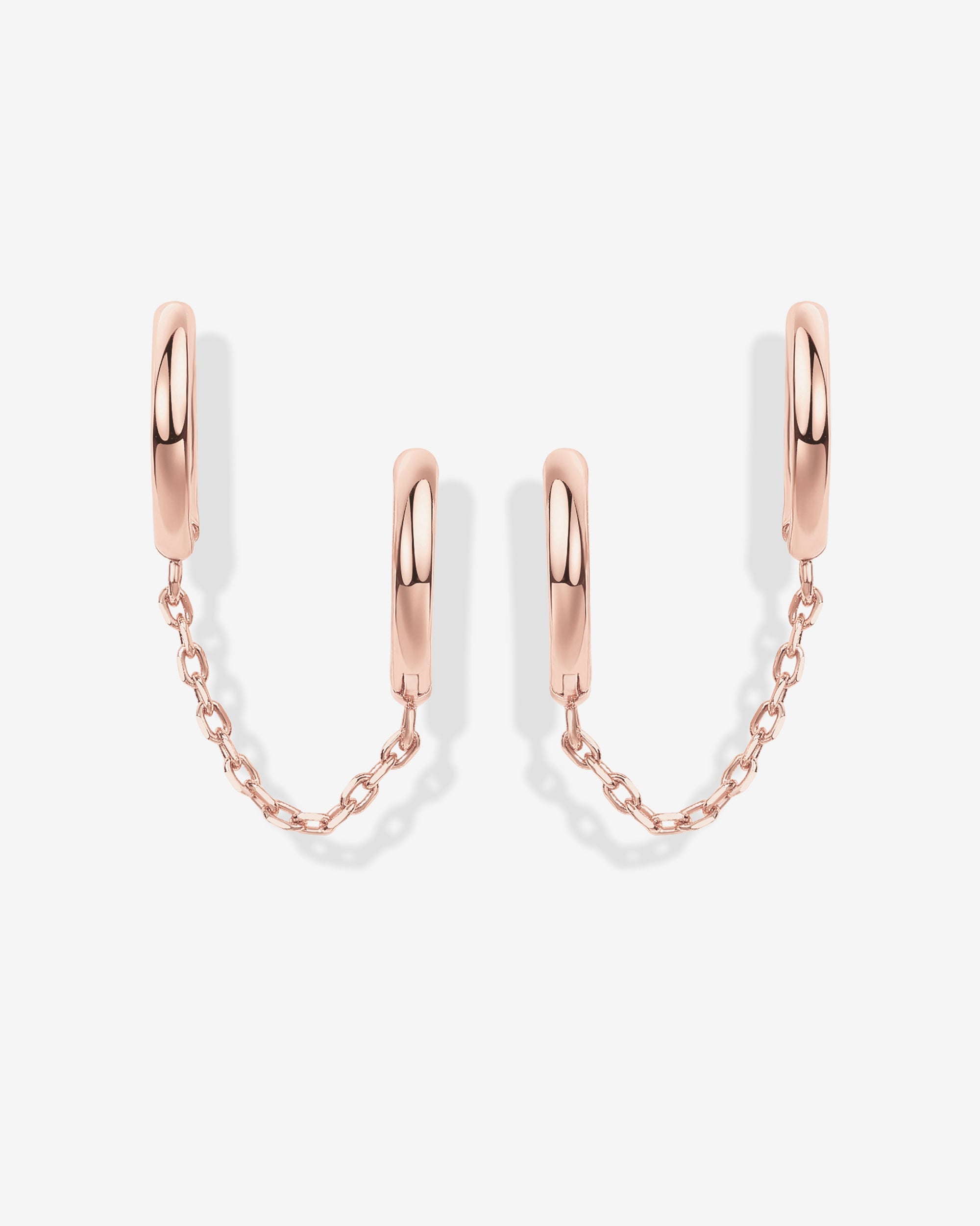 人気ブランド【PAVOI】CZ Double Half Huggieピアスセット Amazon.com: PAVOI 14K Rose Gold Chain Earrings for Women