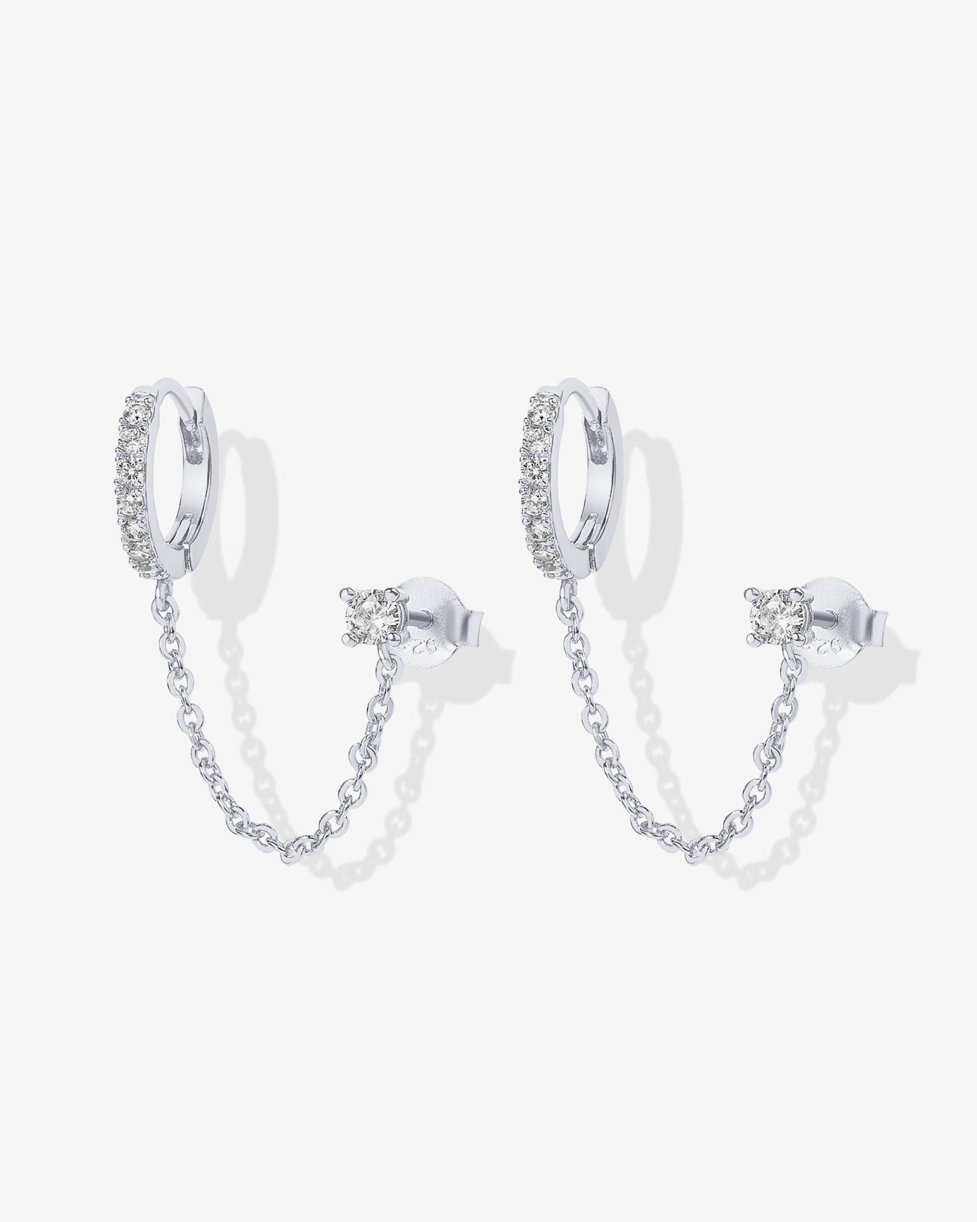 人気ブランド【PAVOI】CZ Star Dangle Chain Huggie Hoopピアス Amazon.com: PAVOI 14K Rose Gold Chain Earrings for Women