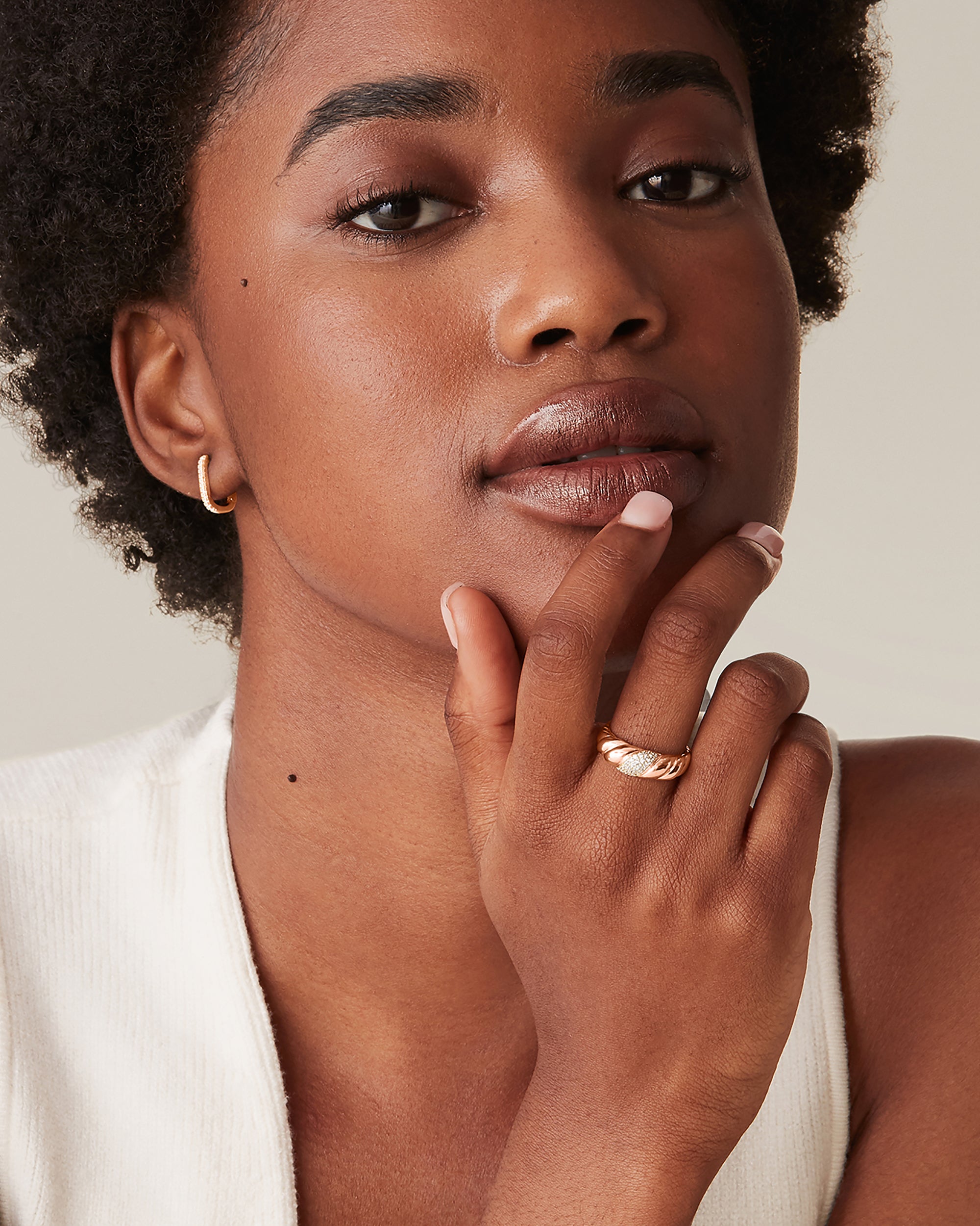 Cubic Zirconia Croissant Ring – PAVOI