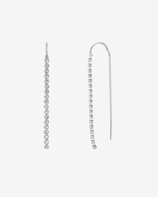 Cubic Zirconia Threader Earrings