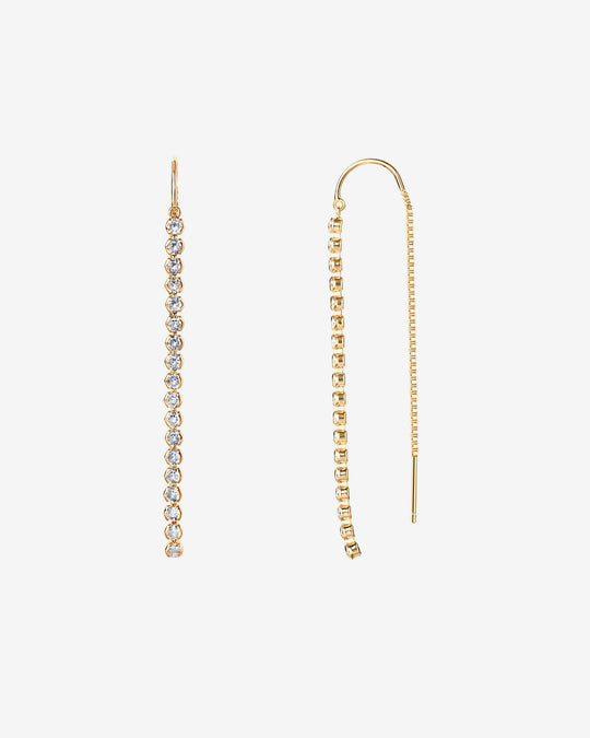 Cubic Zirconia Threader Earrings
