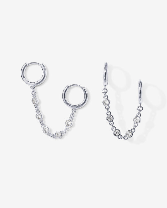 Cubic Zirconia Chain Earrings