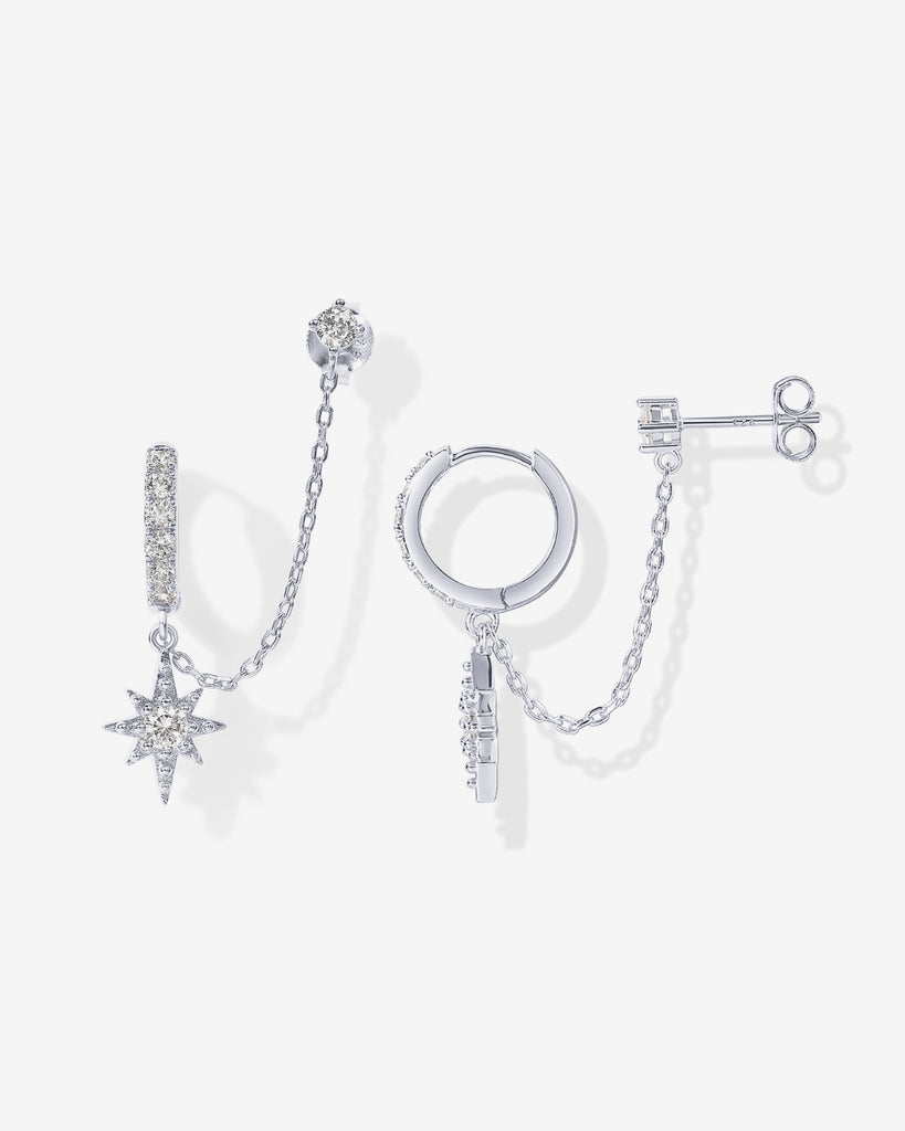 Starlight Chained Huggie Earrings  Earrings 