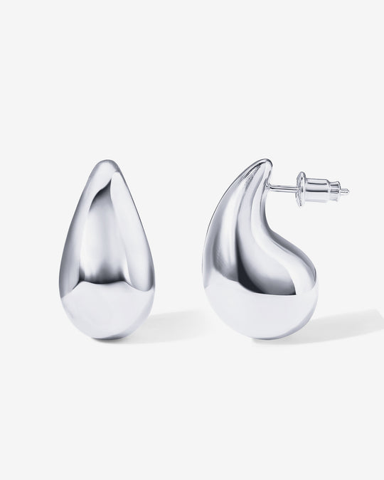 Chunky Teardrop Hoop Earrings
