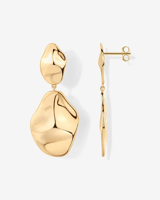Hammered Teardrop Drop Dangle Earrings